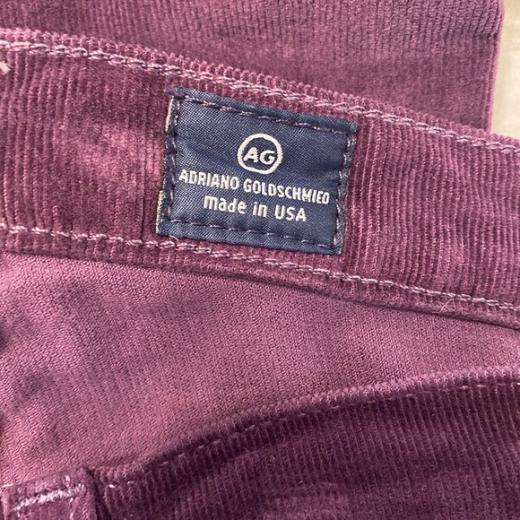 AG Stevie Purple corduroy Pants sz 26 - Picture 2 of 6